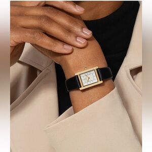 Karolina Diamond & Topaz Leather Strap Watch 30mm